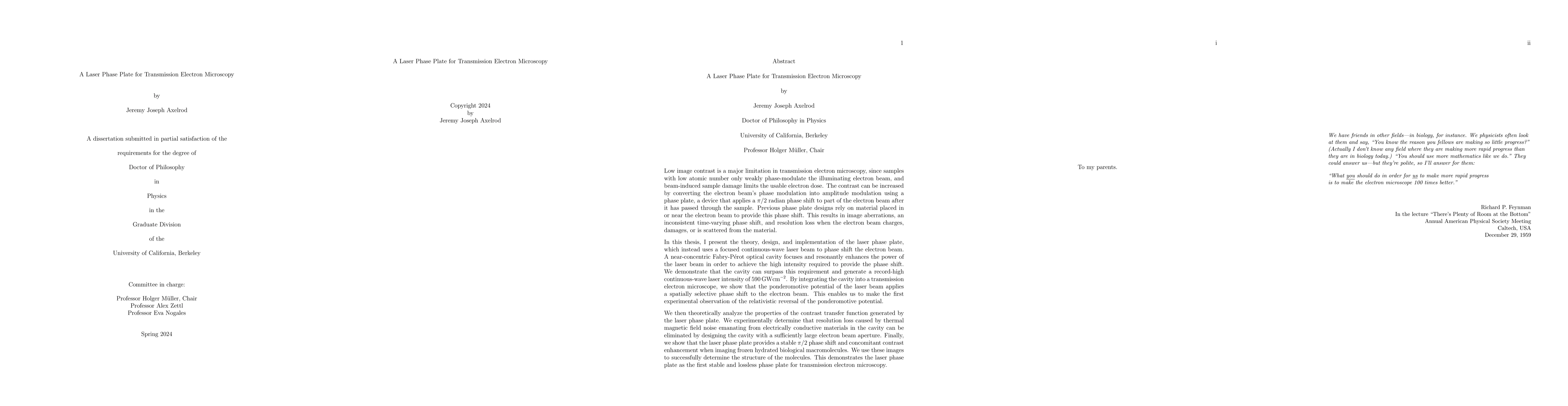 Thumbnail for A Laser Phase Plate for Transmission Electron Microscopy