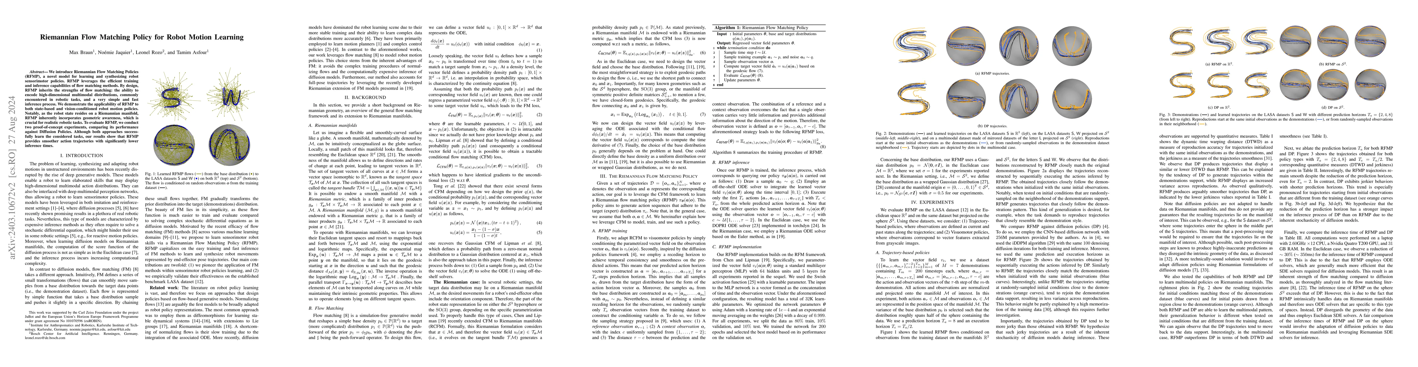Thumbnail for Riemannian Flow Matching Policy for Robot Motion Learning