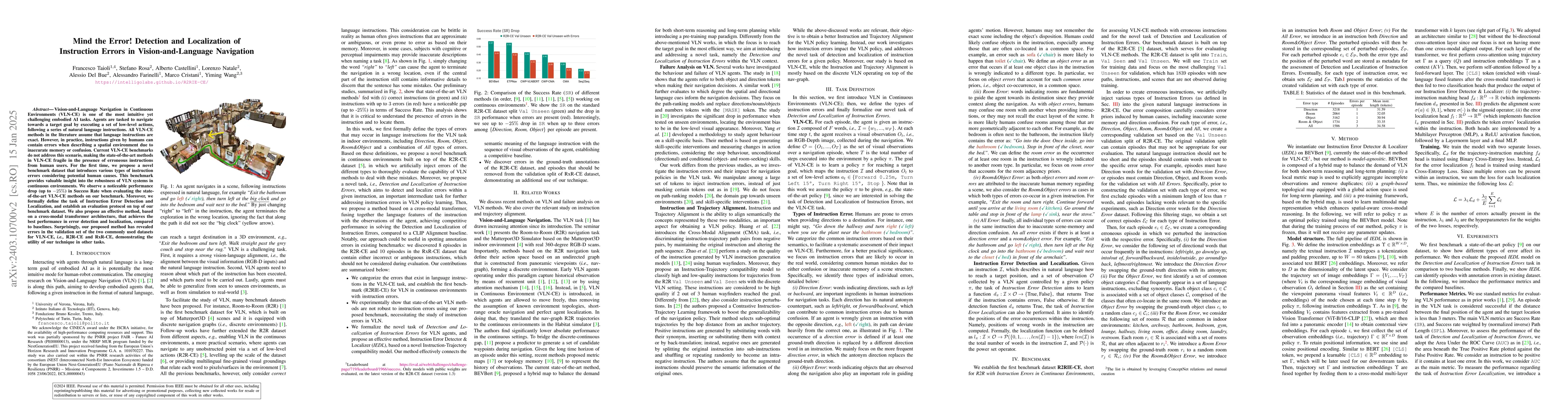 Thumbnail for Mind the Error! Detection and Localization of Instruction Errors in
  Vision-and-Language Navigation