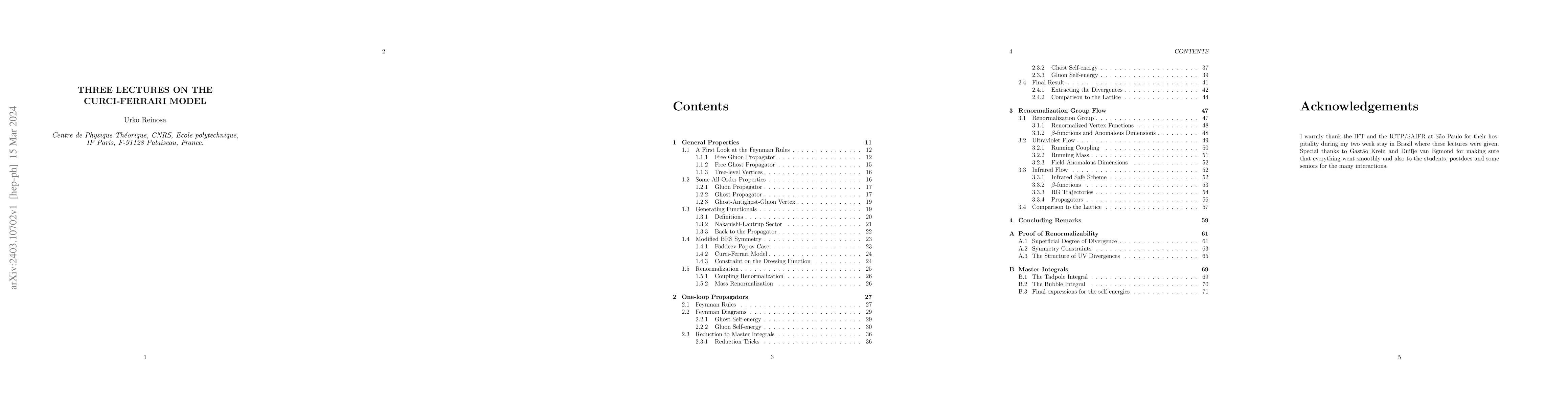 Thumbnail for Three lectures on the Curci-Ferrari model
