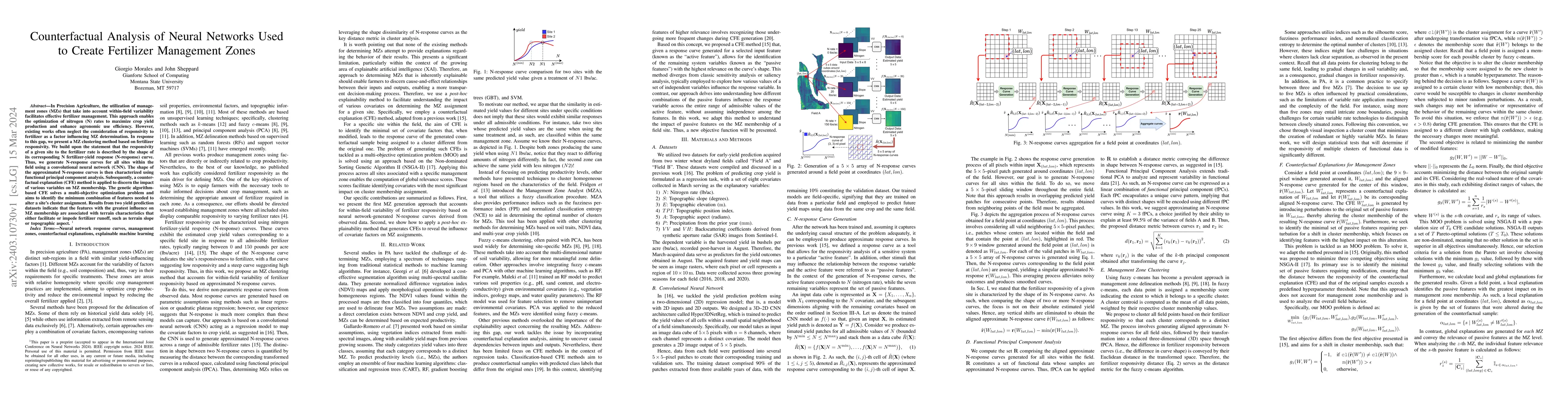 Thumbnail for Counterfactual Analysis of Neural Networks Used to Create Fertilizer
  Management Zones