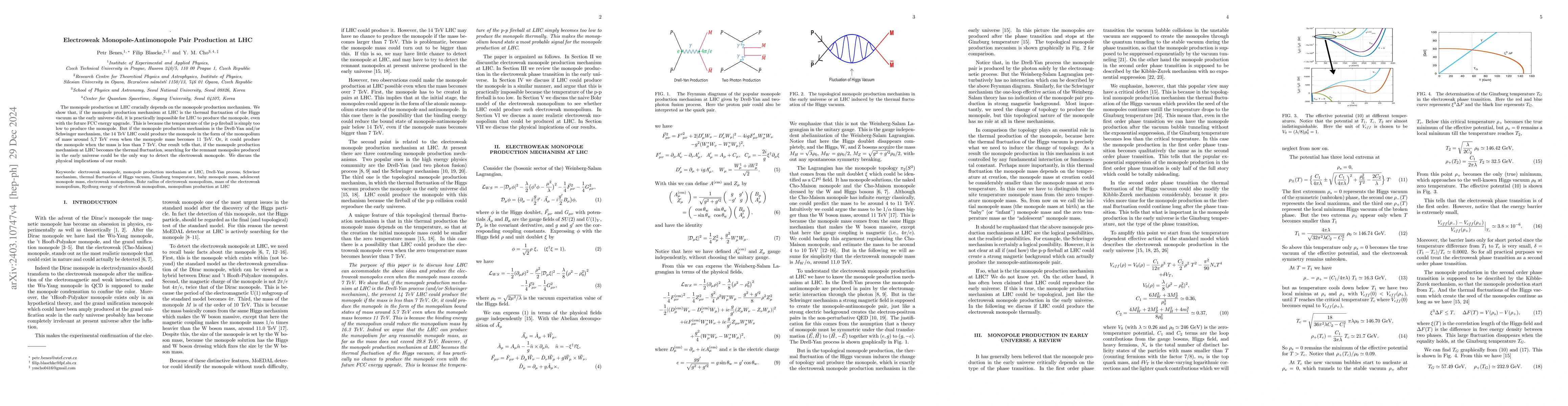 Thumbnail for Electroweak Monopole-Antimonopole Pair Production at LHC
