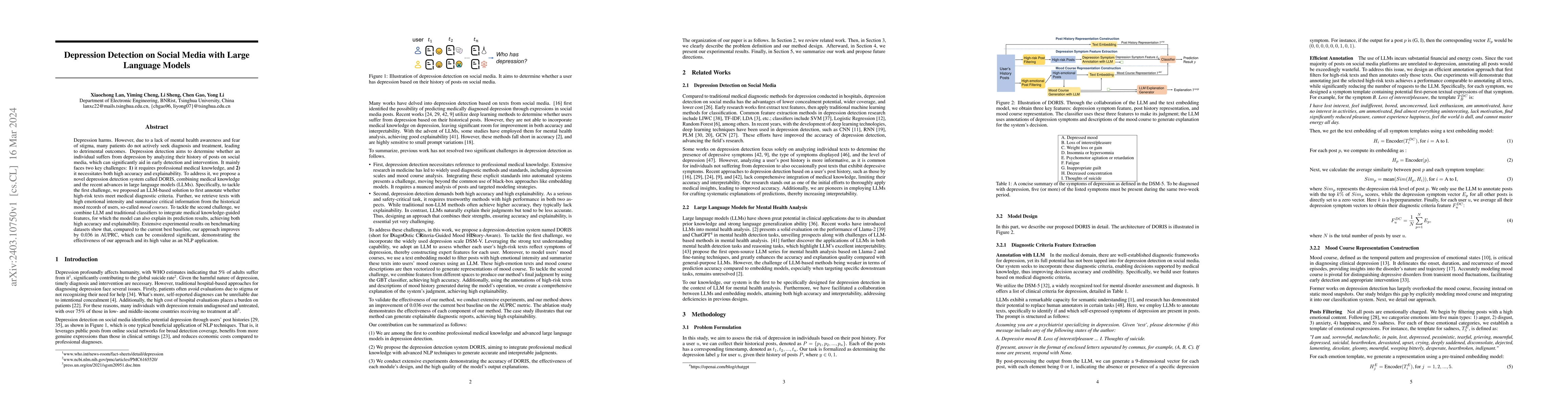 Thumbnail for Depression Detection on Social Media with Large Language Models