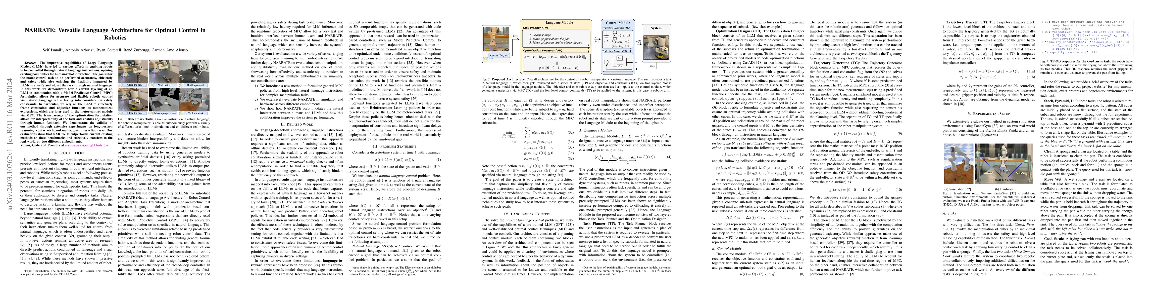 Thumbnail for NARRATE: Versatile Language Architecture for Optimal Control in Robotics