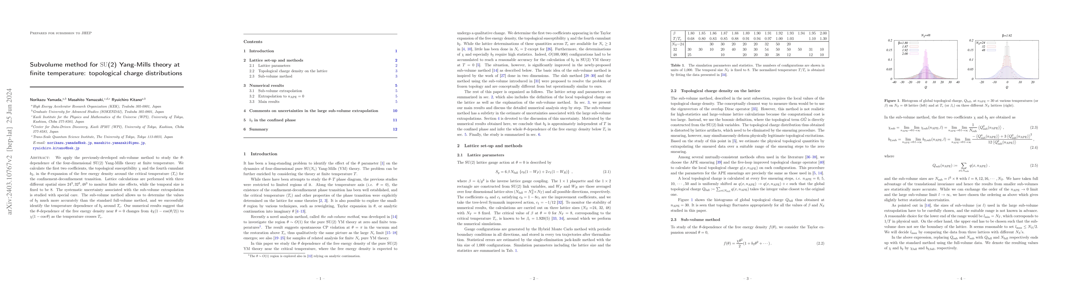 Thumbnail for Subvolume method for SU(2) Yang-Mills theory at finite temperature:
  topological charge distributions