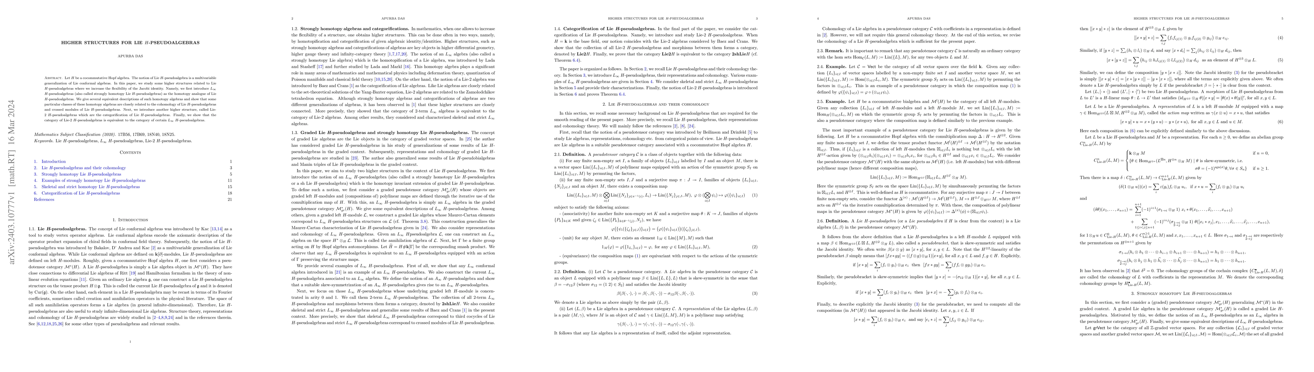 Thumbnail for Higher structures for Lie $H$-pseudoalgebras