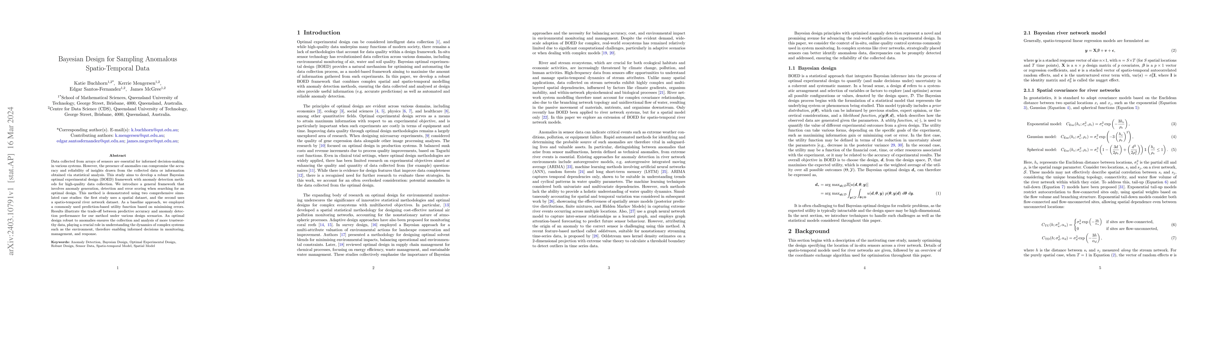 Thumbnail for Bayesian Design for Sampling Anomalous Spatio-Temporal Data
