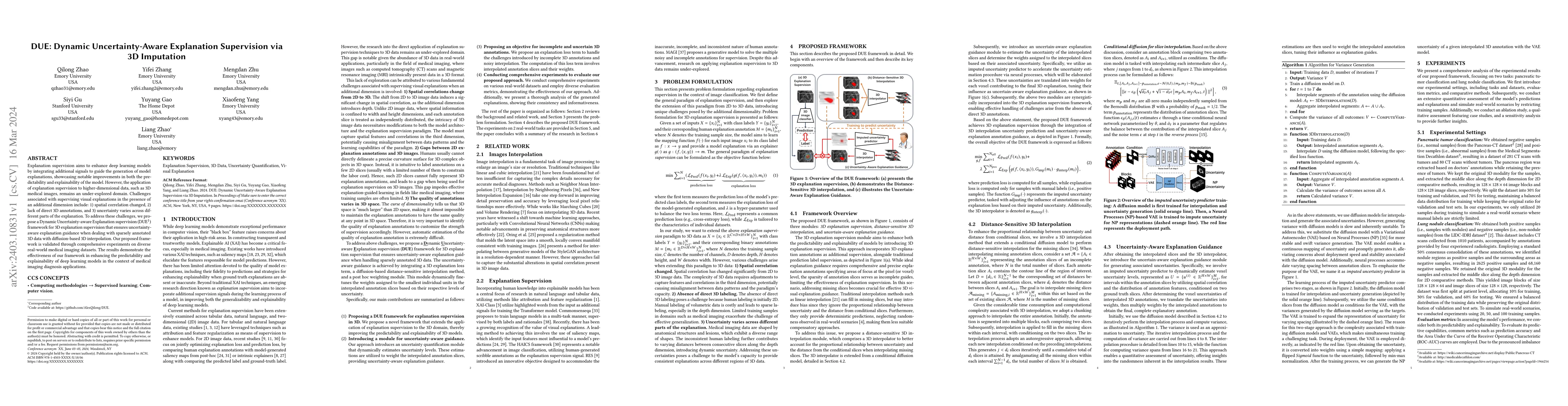 Thumbnail for DUE: Dynamic Uncertainty-Aware Explanation Supervision via 3D Imputation