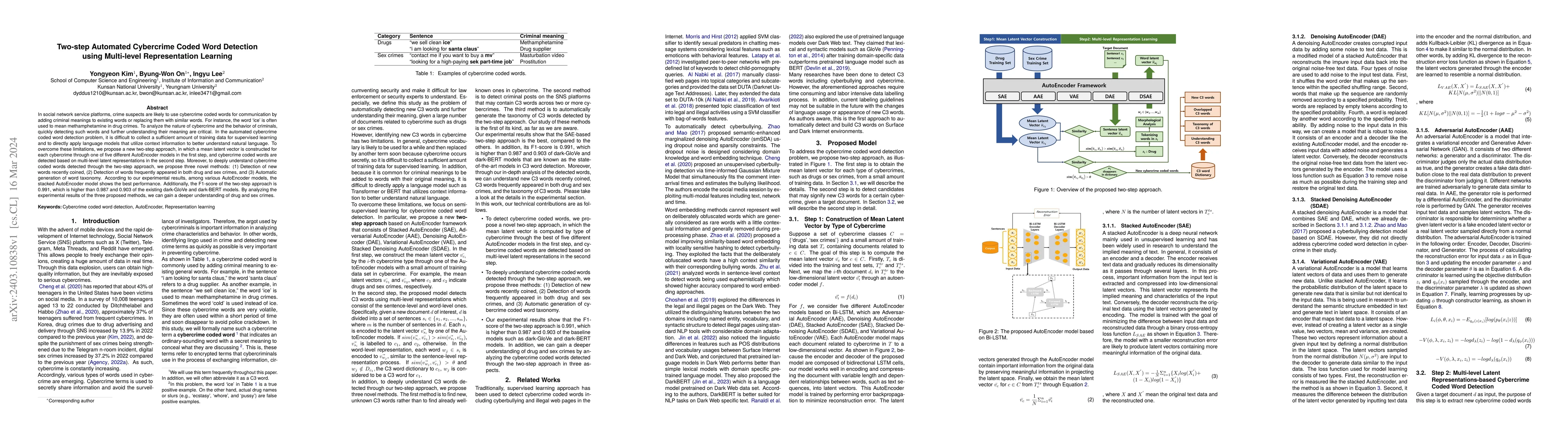 Thumbnail for Two-step Automated Cybercrime Coded Word Detection using Multi-level
  Representation Learning