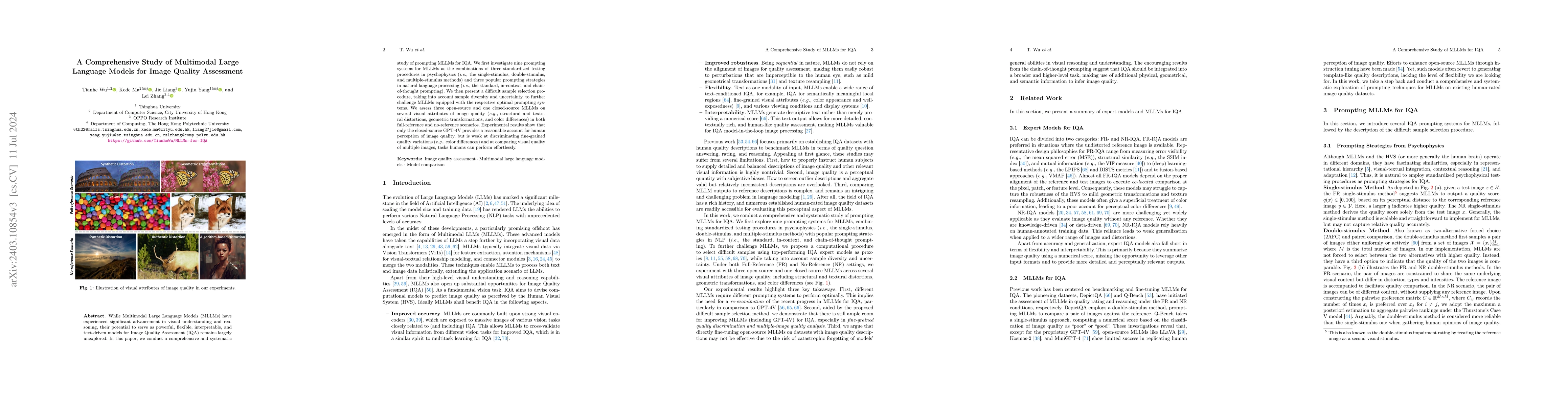 Thumbnail for A Comprehensive Study of Multimodal Large Language Models for Image
  Quality Assessment