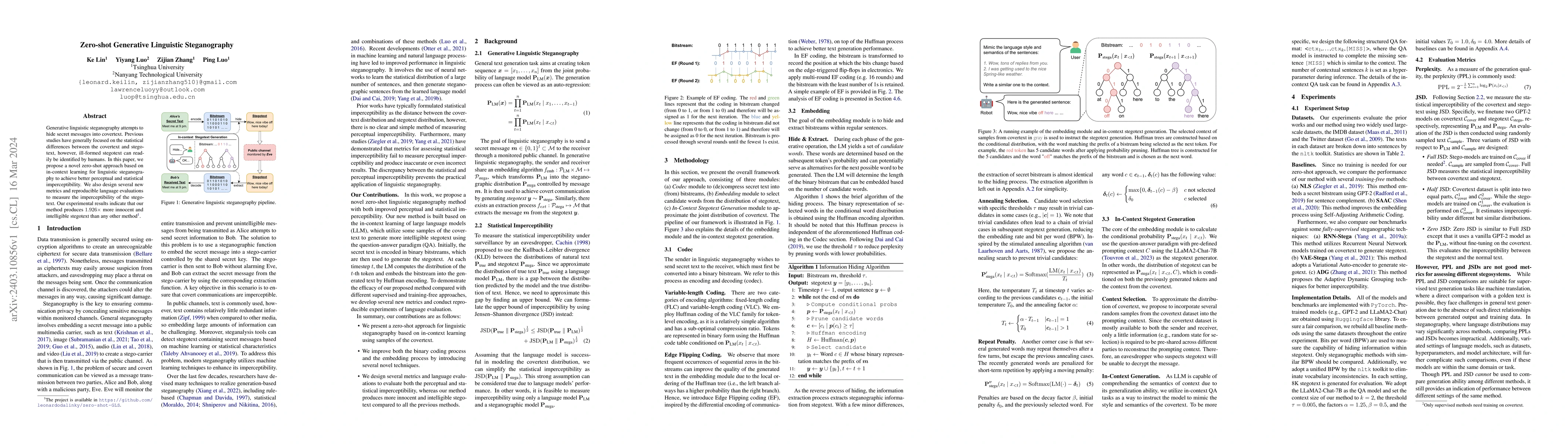 Thumbnail for Zero-shot Generative Linguistic Steganography