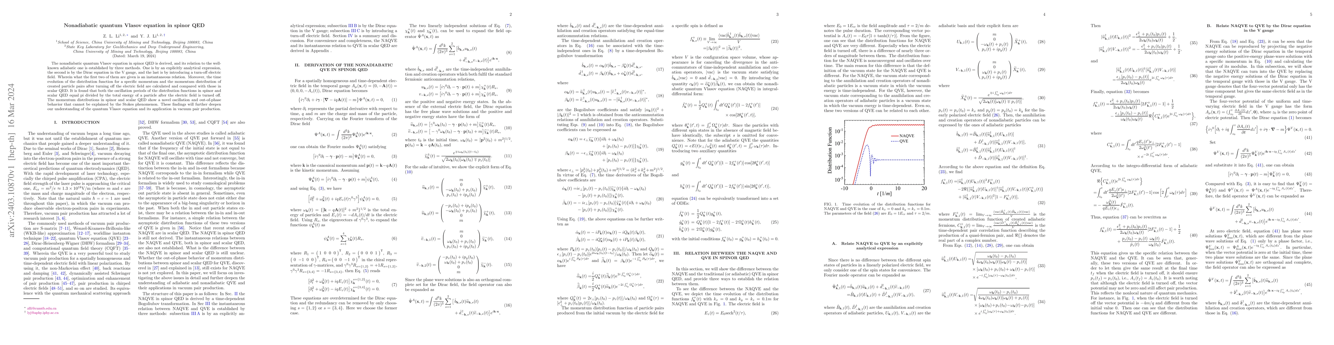 Thumbnail for Nonadiabatic quantum Vlasov equation in spinor QED