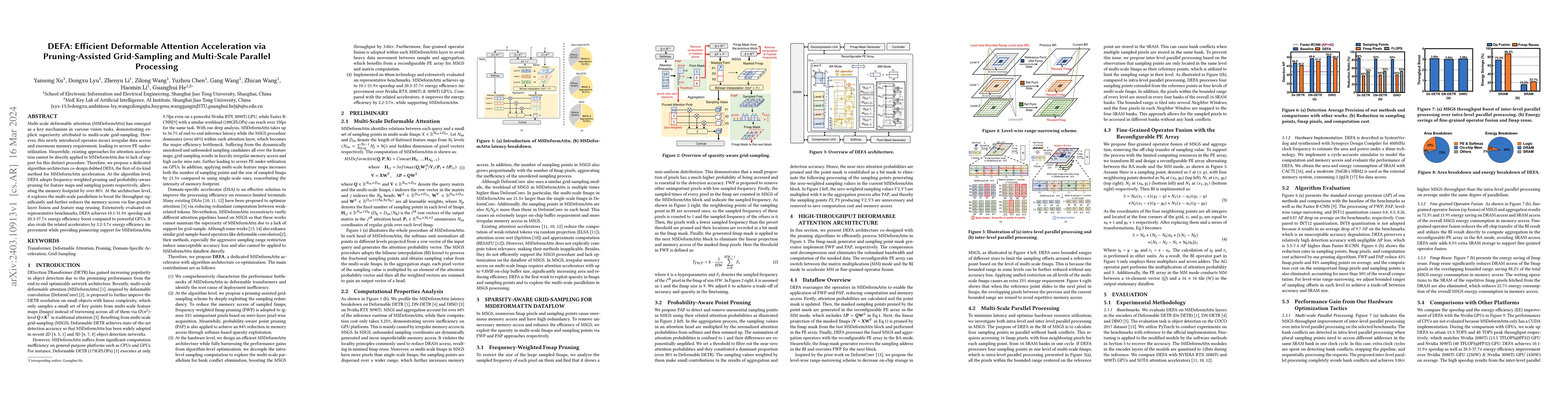 Thumbnail for DEFA: Efficient Deformable Attention Acceleration via Pruning-Assisted
  Grid-Sampling and Multi-Scale Parallel Processing