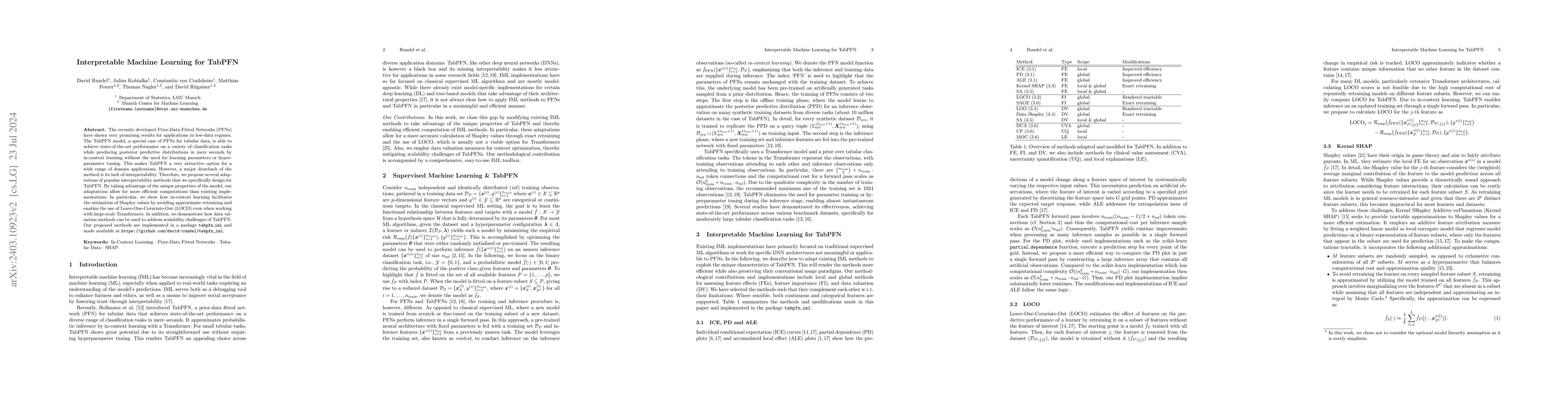 Thumbnail for Interpretable Machine Learning for TabPFN