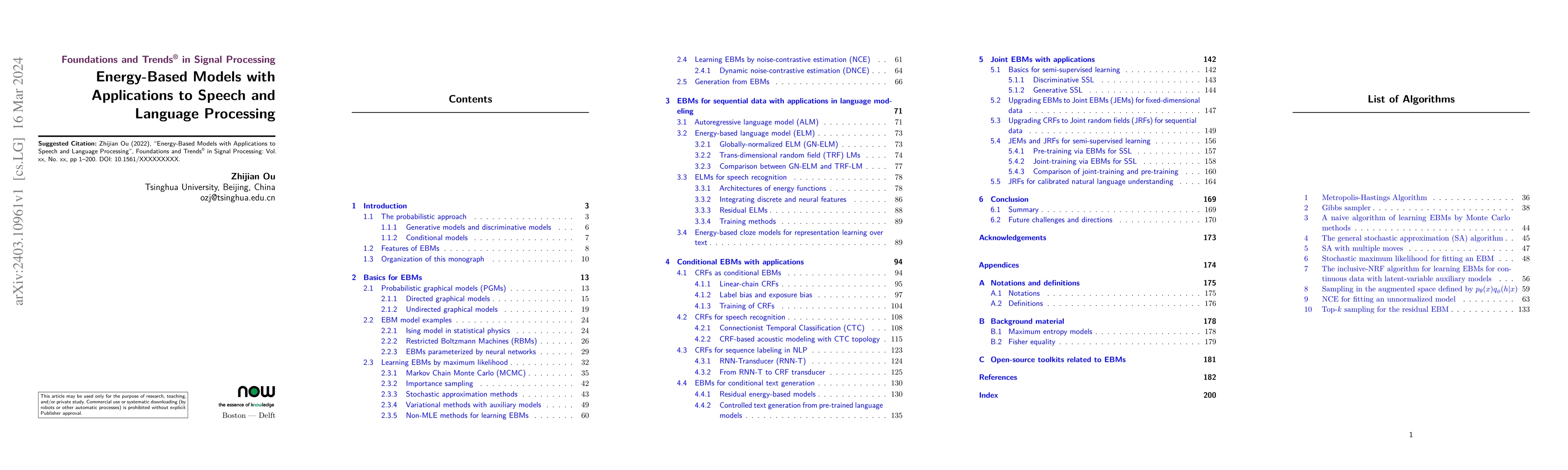 Thumbnail for Energy-Based Models with Applications to Speech and Language Processing