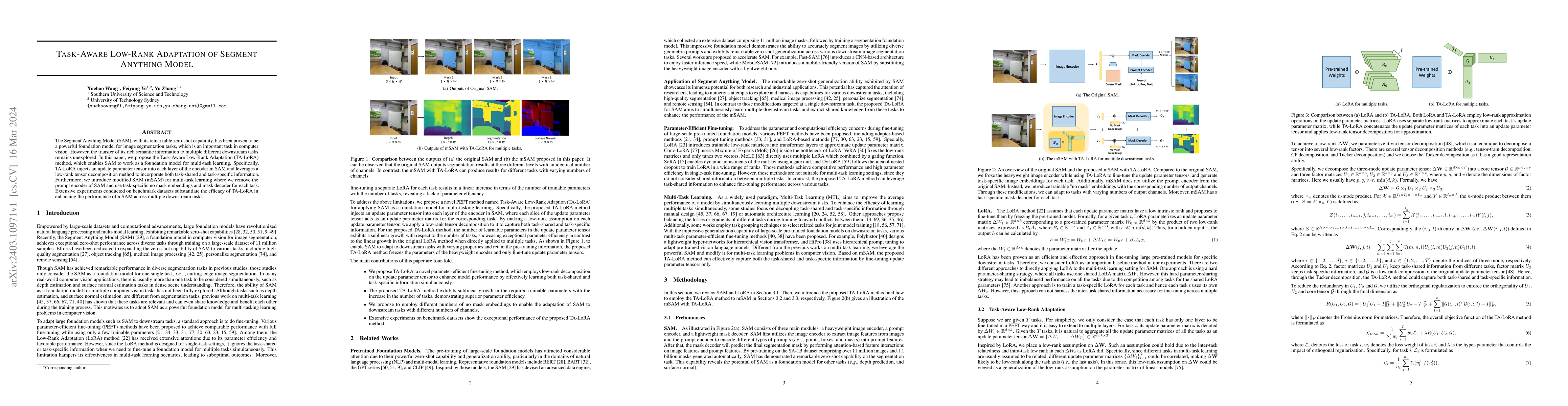 Thumbnail for Task-Aware Low-Rank Adaptation of Segment Anything Model