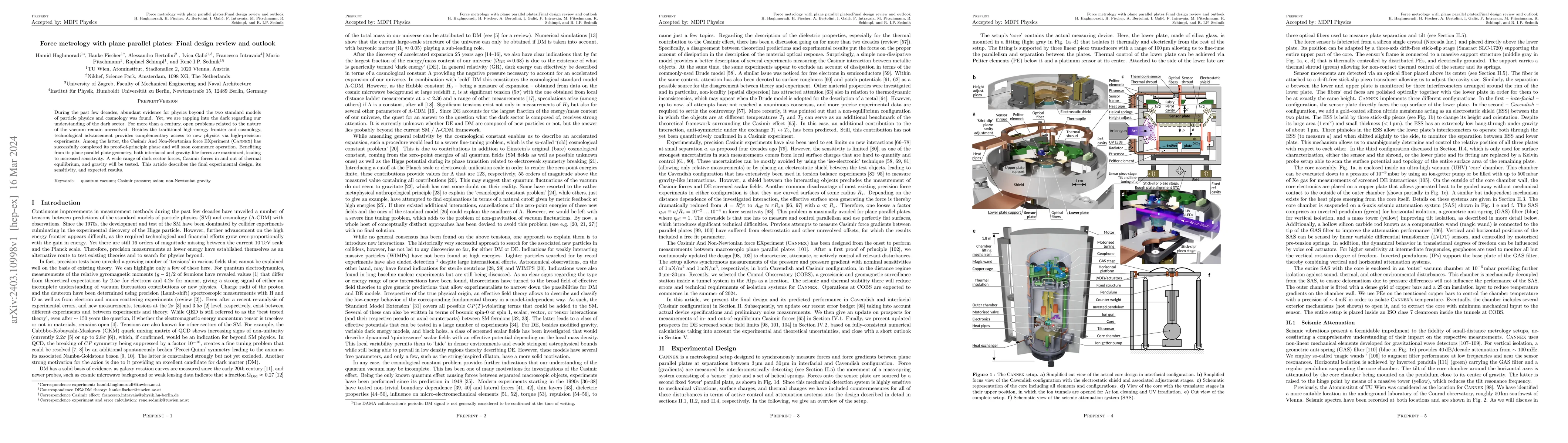 Thumbnail for Force metrology with plane parallel plates: Final design review and
  outlook