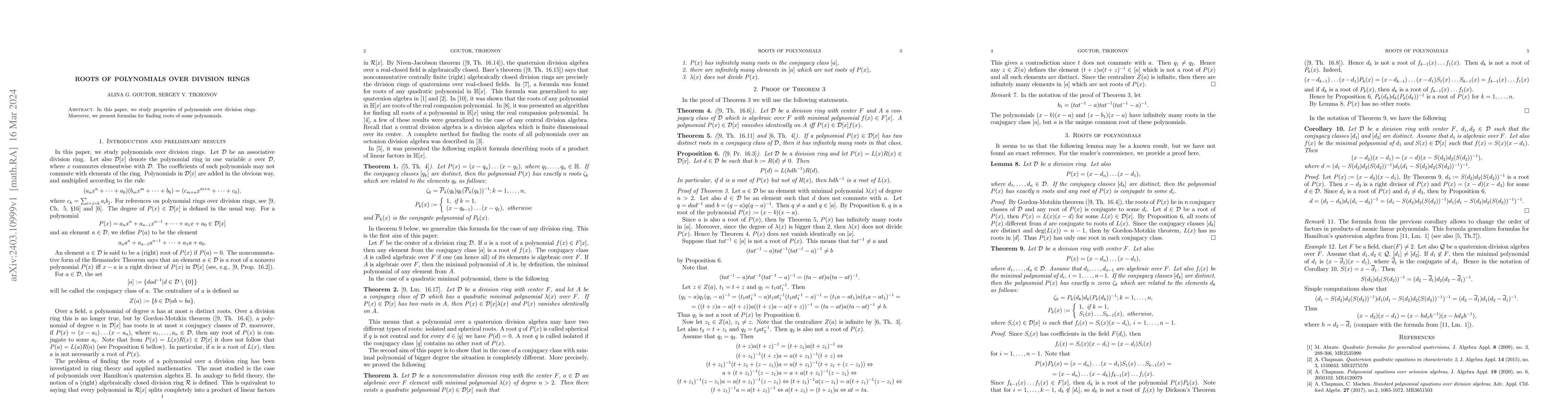 Thumbnail for Roots of polynomials over division rings