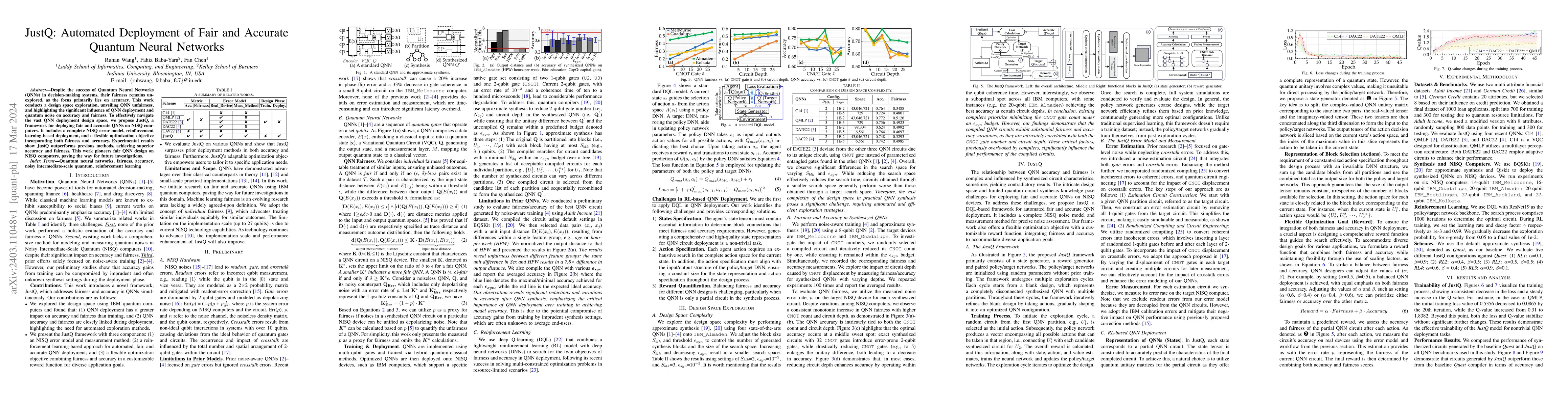 Thumbnail for JustQ: Automated Deployment of Fair and Accurate Quantum Neural Networks