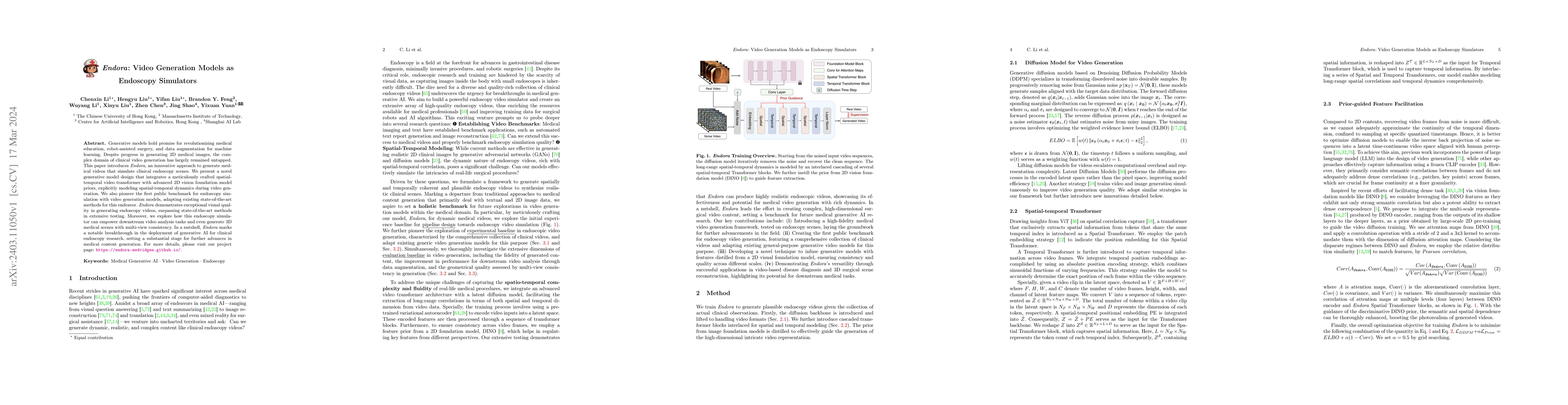 Thumbnail for Endora: Video Generation Models as Endoscopy Simulators