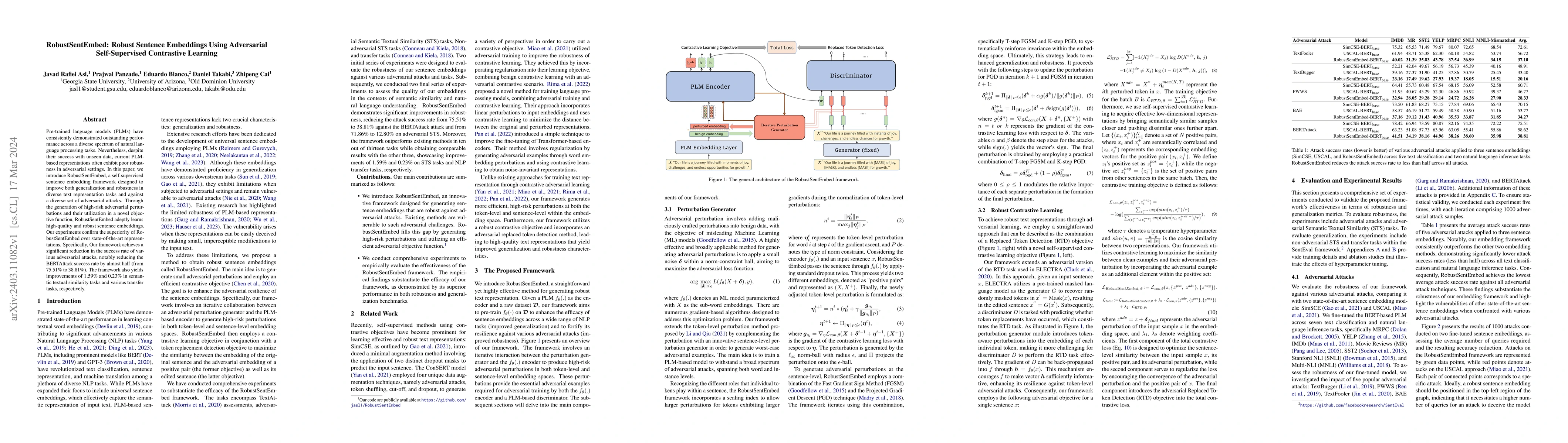 Thumbnail for RobustSentEmbed: Robust Sentence Embeddings Using Adversarial
  Self-Supervised Contrastive Learning