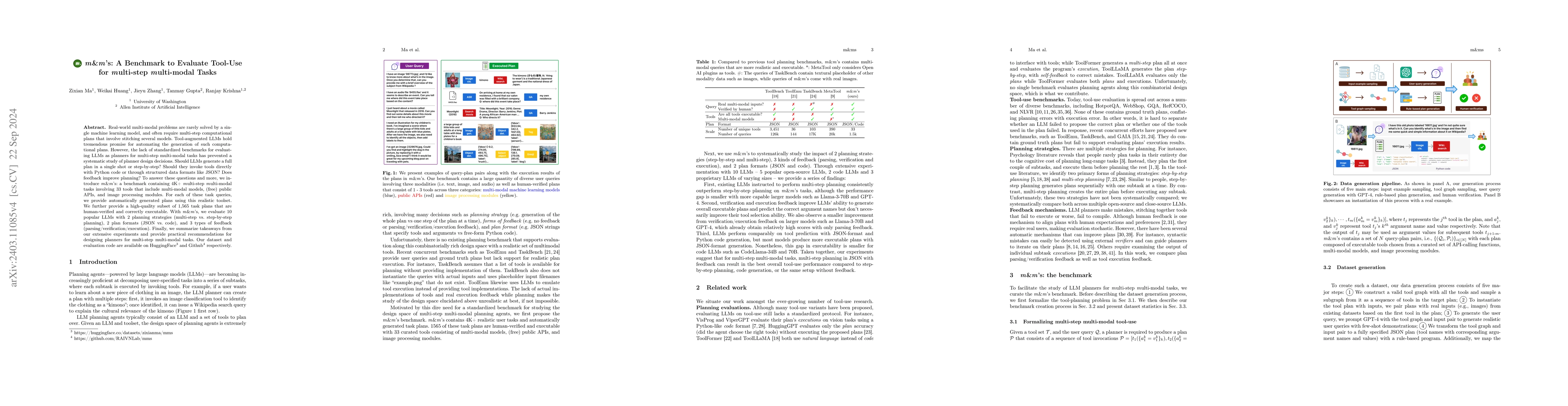 Thumbnail for m&m's: A Benchmark to Evaluate Tool-Use for multi-step multi-modal Tasks