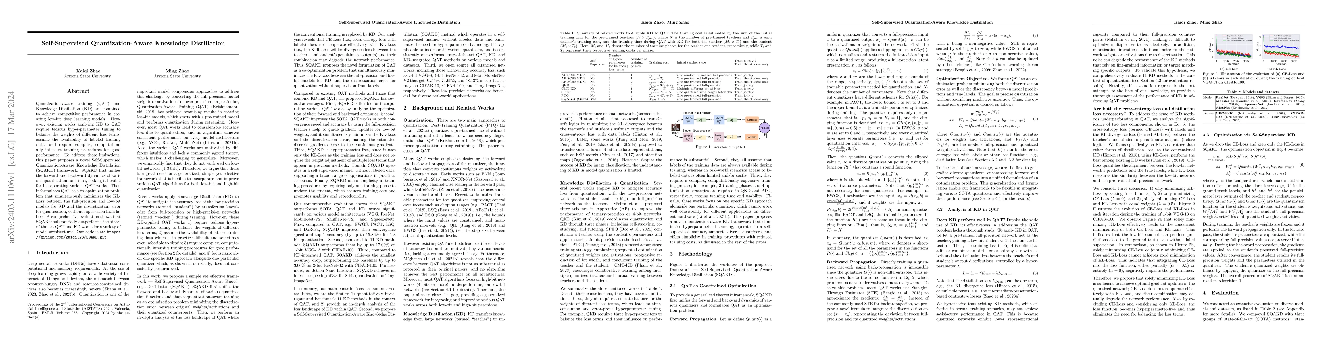 Thumbnail for Self-Supervised Quantization-Aware Knowledge Distillation