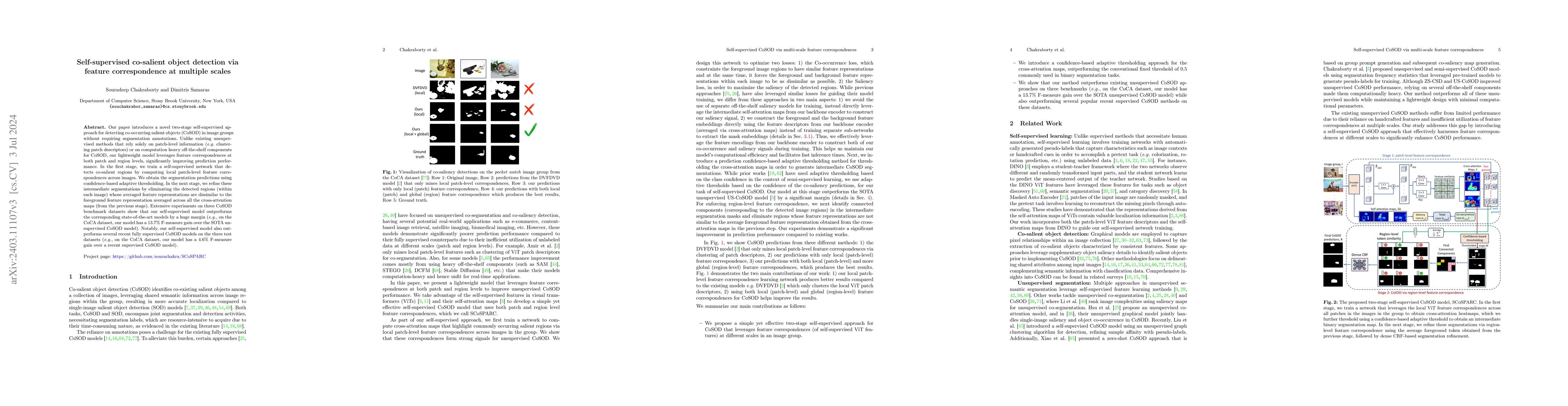 Thumbnail for Self-supervised co-salient object detection via feature correspondence
  at multiple scales