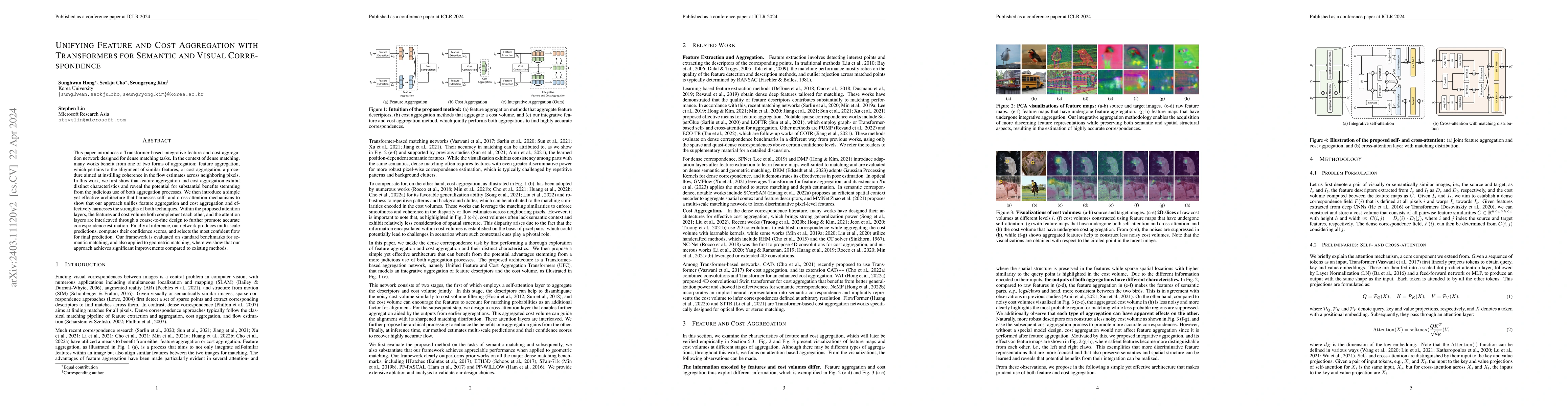 Thumbnail for Unifying Feature and Cost Aggregation with Transformers for Semantic and
  Visual Correspondence