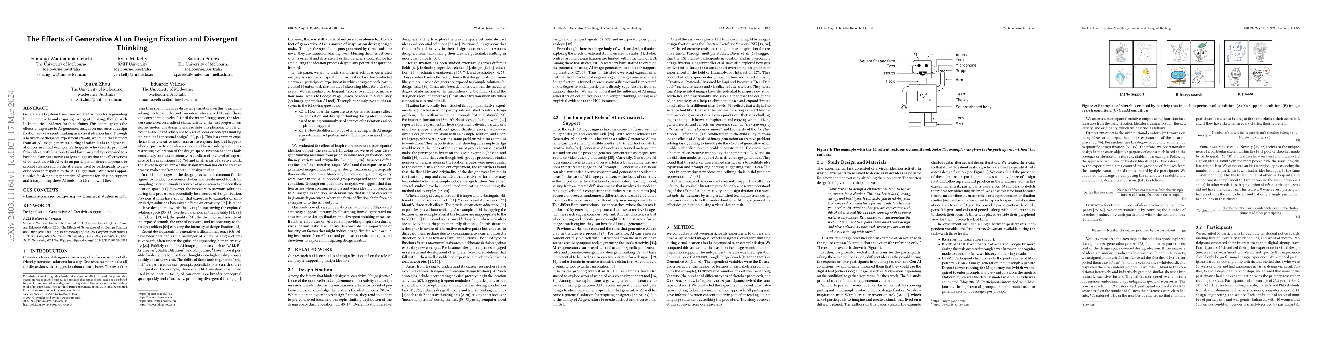 Thumbnail for The Effects of Generative AI on Design Fixation and Divergent Thinking