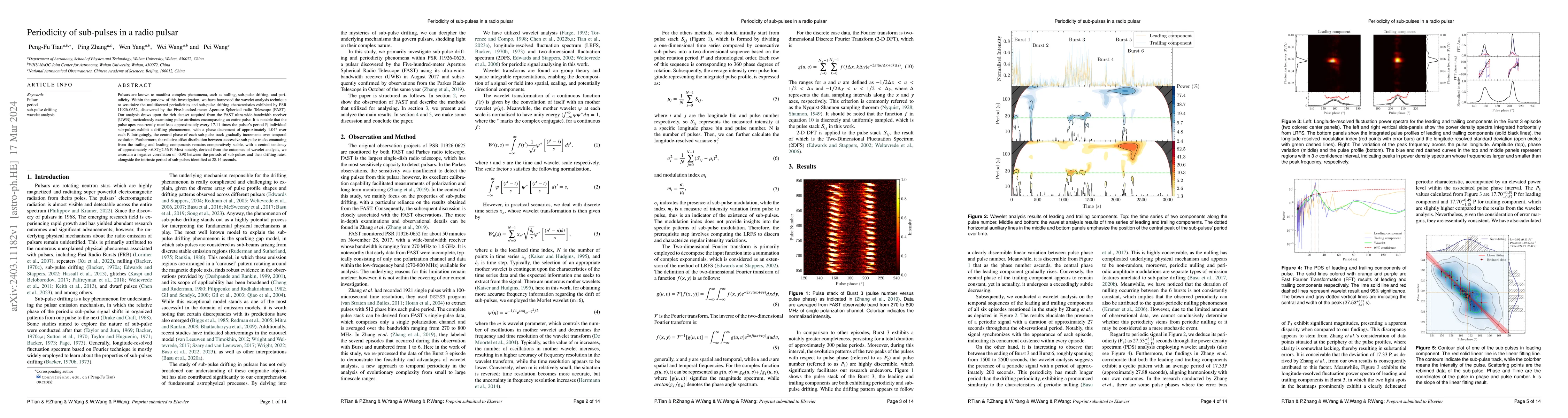 Thumbnail for Periodicity of sub-pulses in a radio pulsar