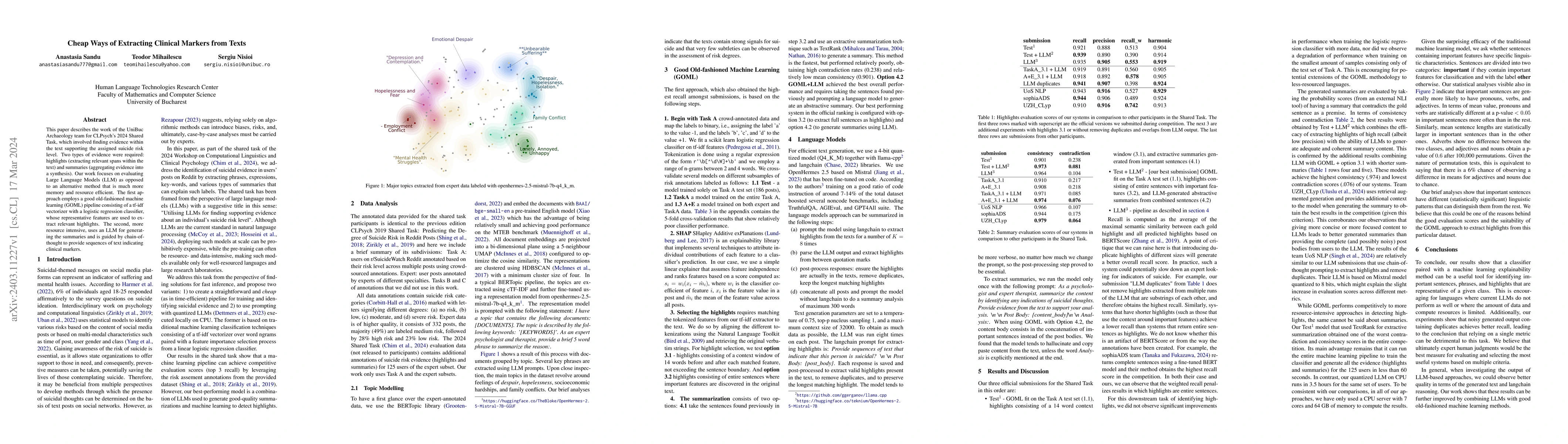 Thumbnail for Cheap Ways of Extracting Clinical Markers from Texts