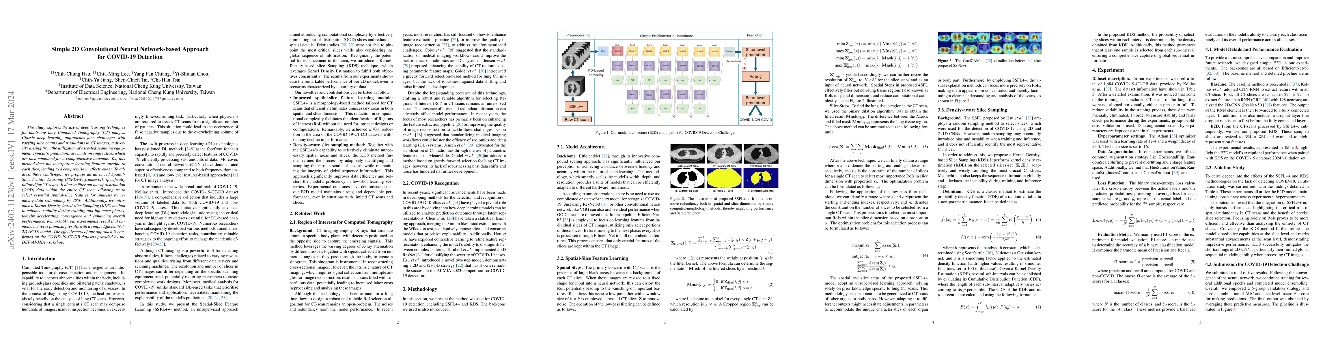 Thumbnail for Simple 2D Convolutional Neural Network-based Approach for COVID-19
  Detection
