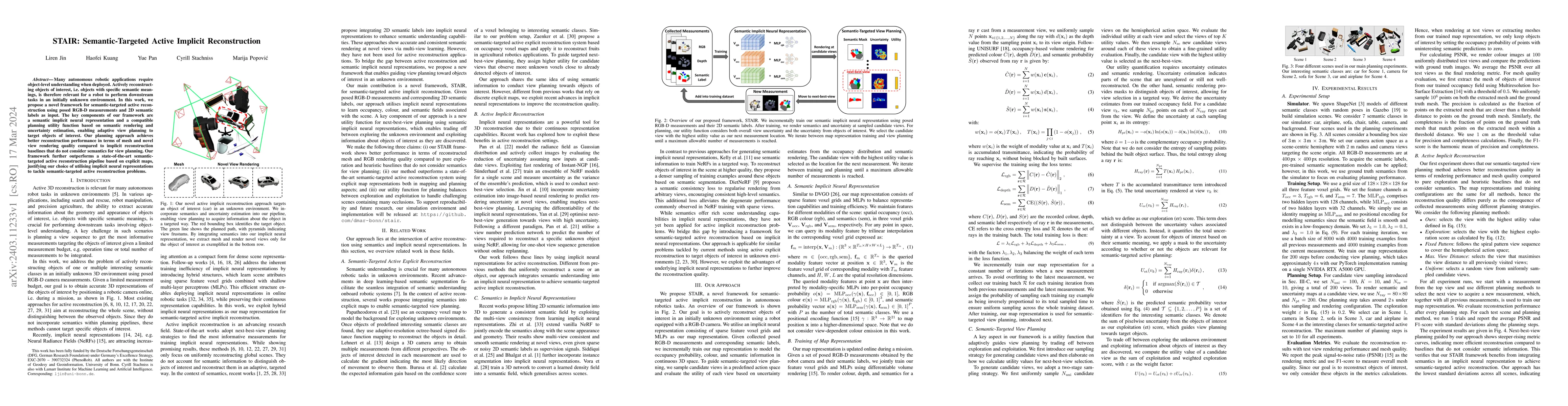 Thumbnail for STAIR: Semantic-Targeted Active Implicit Reconstruction