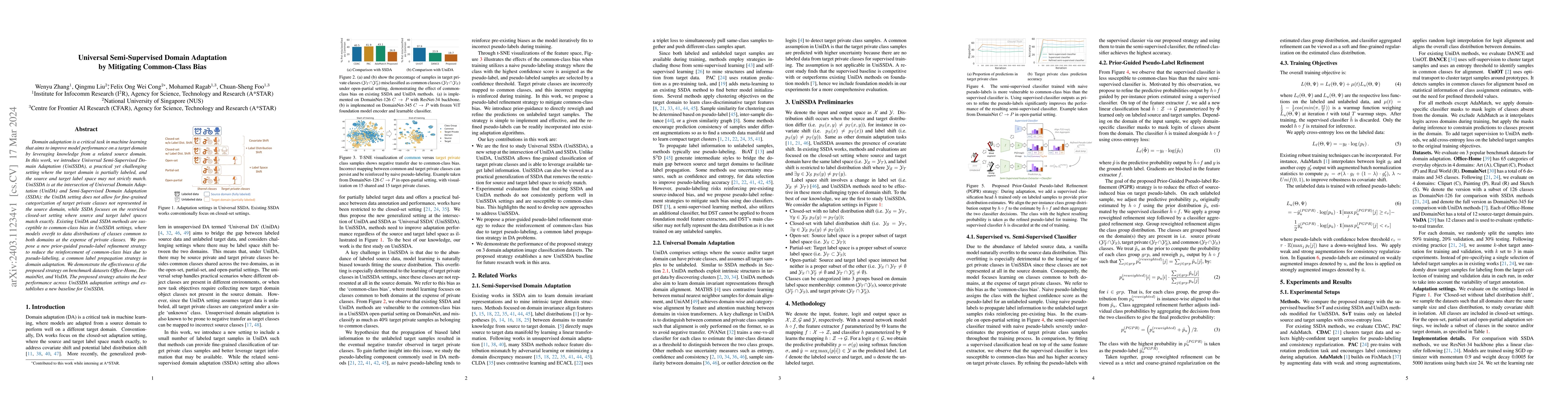 Thumbnail for Universal Semi-Supervised Domain Adaptation by Mitigating Common-Class
  Bias