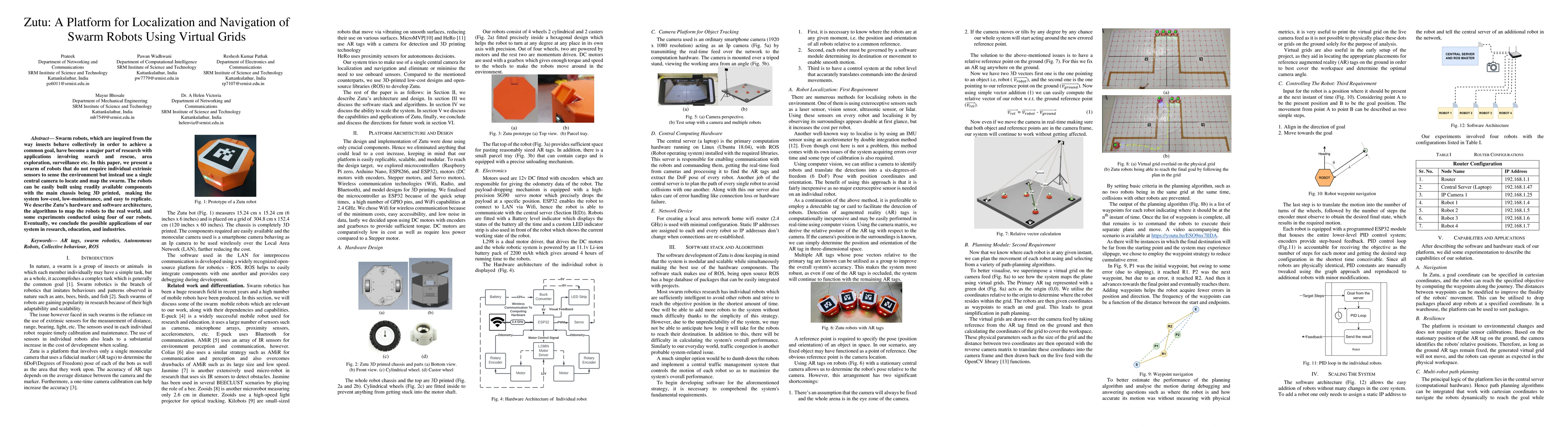 Thumbnail for Zutu: A Platform for Localization and Navigation of Swarm Robots Using
  Virtual Grids