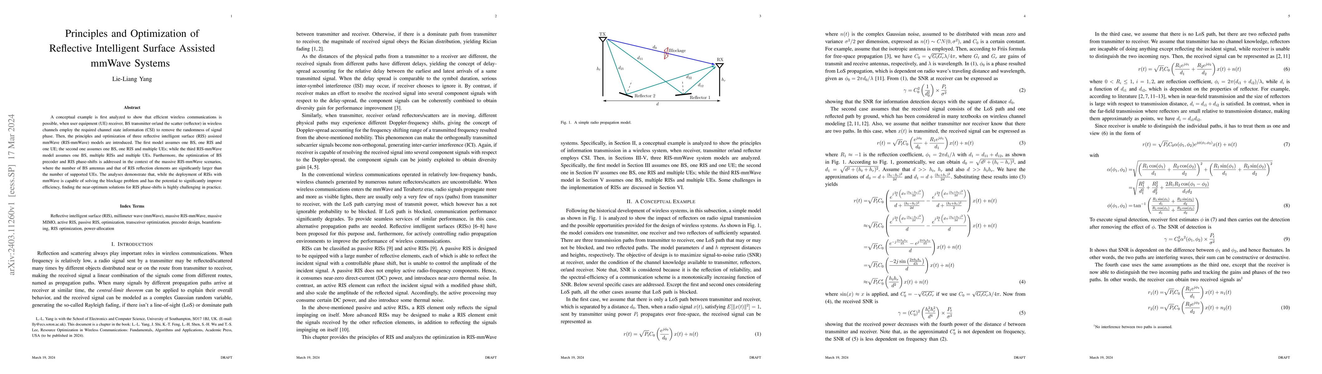 Thumbnail for Principles and Optimization of Reflective Intelligent Surface Assisted
  mmWave Systems