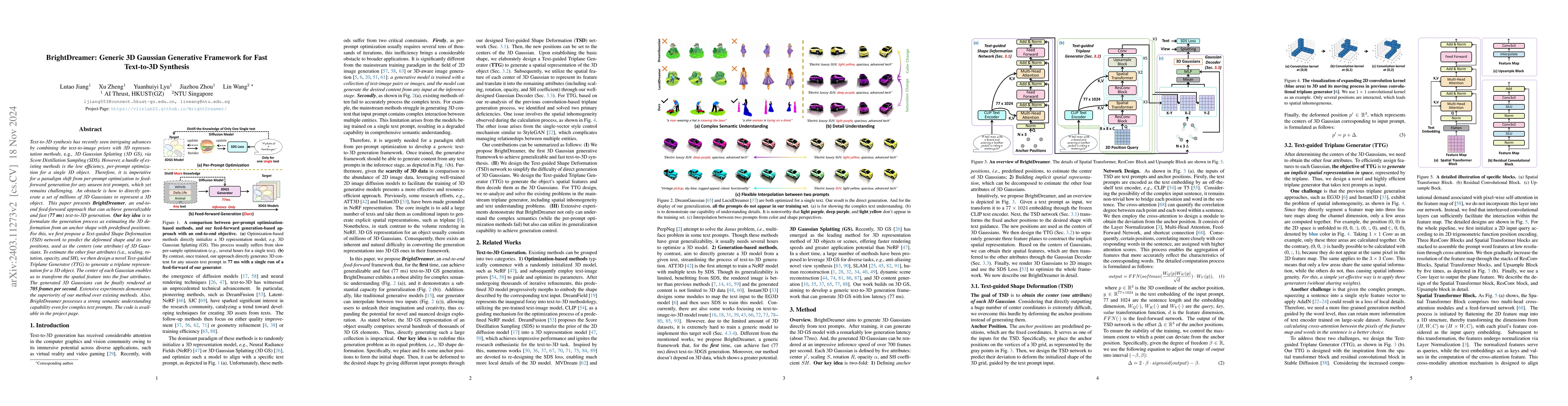 Thumbnail for BrightDreamer: Generic 3D Gaussian Generative Framework for Fast
  Text-to-3D Synthesis