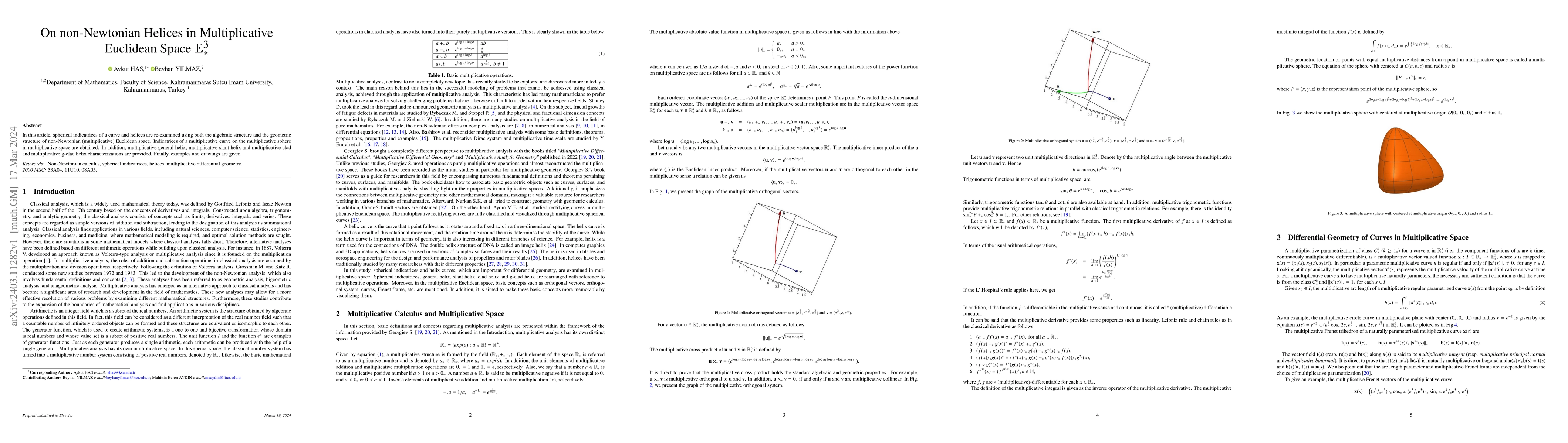 Thumbnail for On non-Newtonian Helices in Multiplicative Euclidean Space