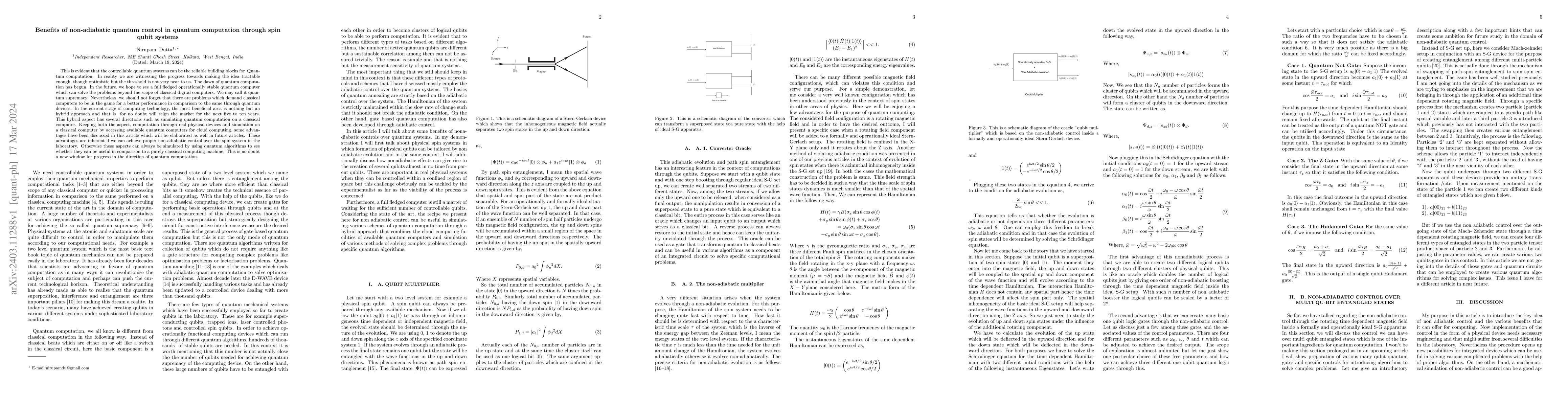 Thumbnail for Benefits of non-adiabatic quantum control in quantum computation through
  spin qubit systems