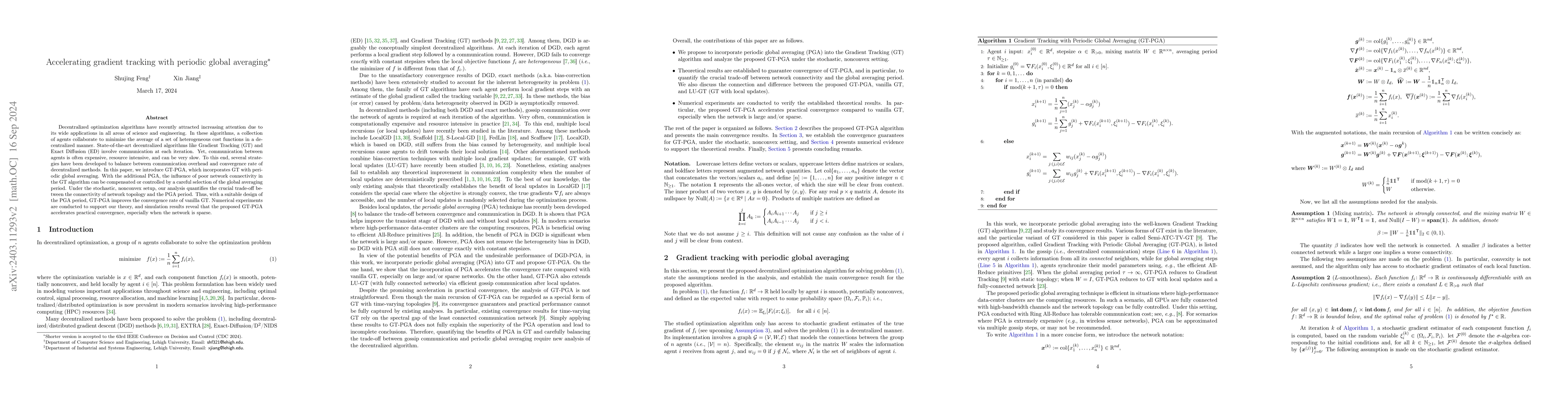 Thumbnail for Accelerating Gradient Tracking with Periodic Global Averaging