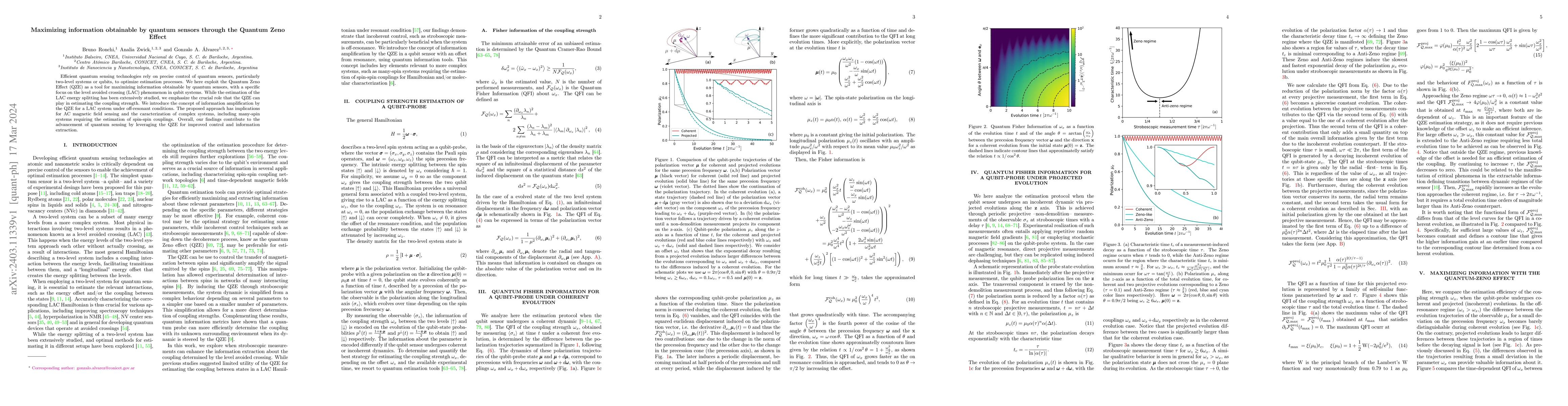 Thumbnail for Maximizing information obtainable by quantum sensors through the Quantum
  Zeno Effect