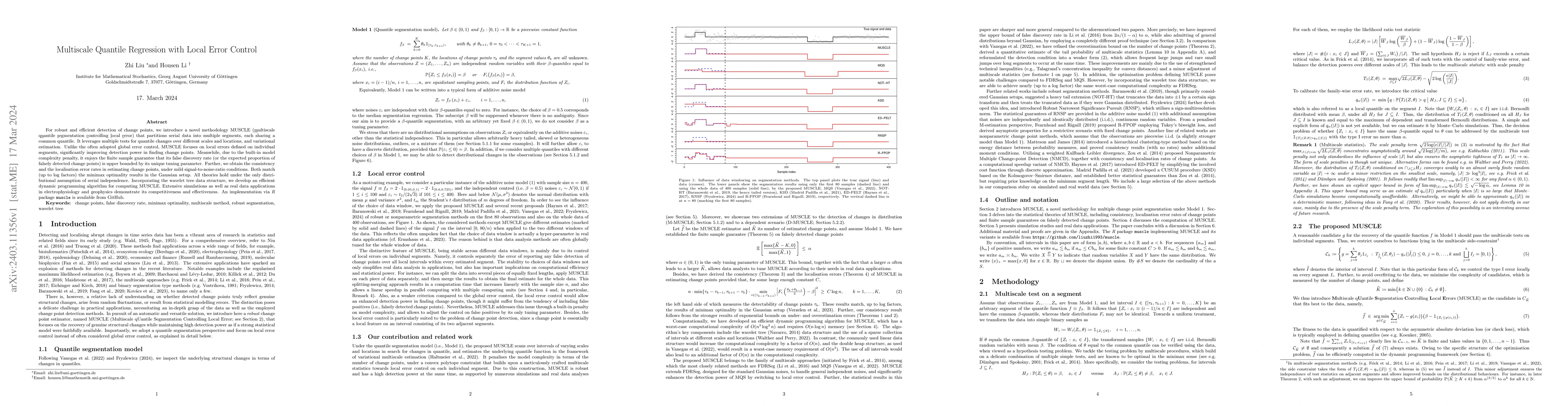 Thumbnail for Multiscale Quantile Regression with Local Error Control