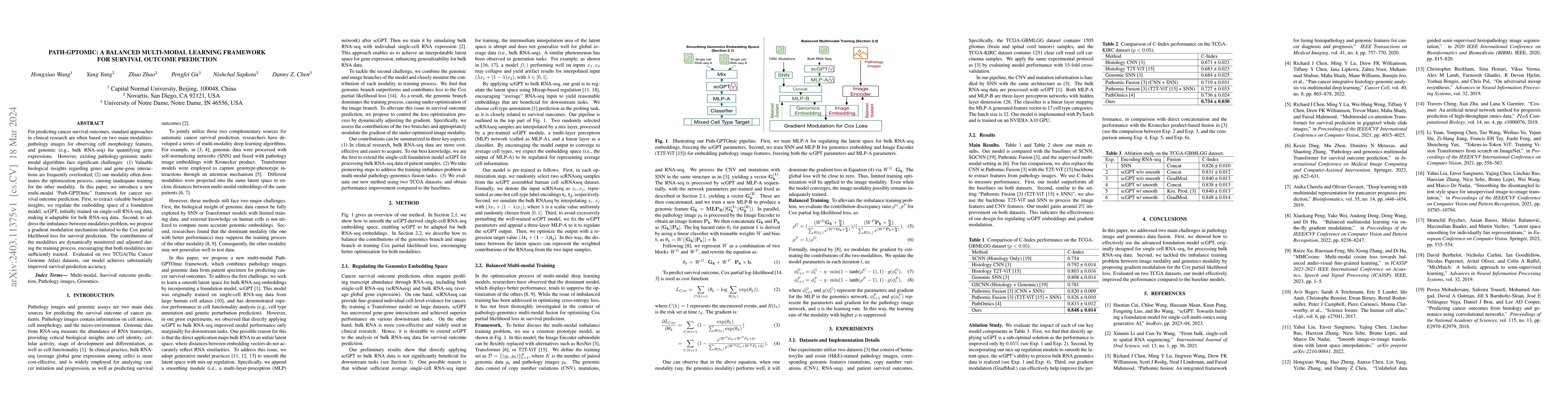 Thumbnail for Path-GPTOmic: A Balanced Multi-modal Learning Framework for Survival
  Outcome Prediction