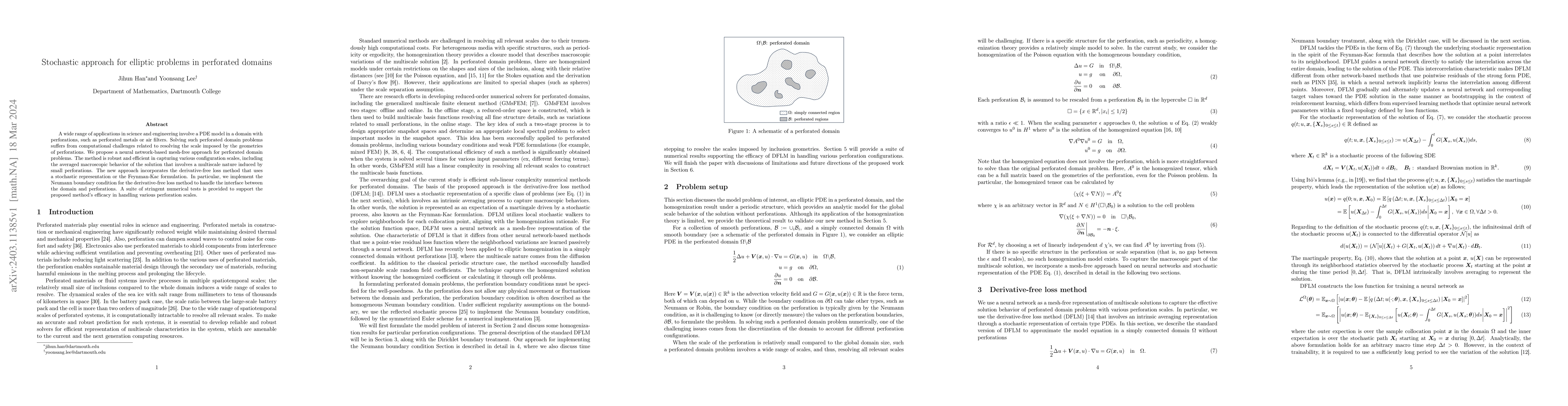Thumbnail for Stochastic approach for elliptic problems in perforated domains
