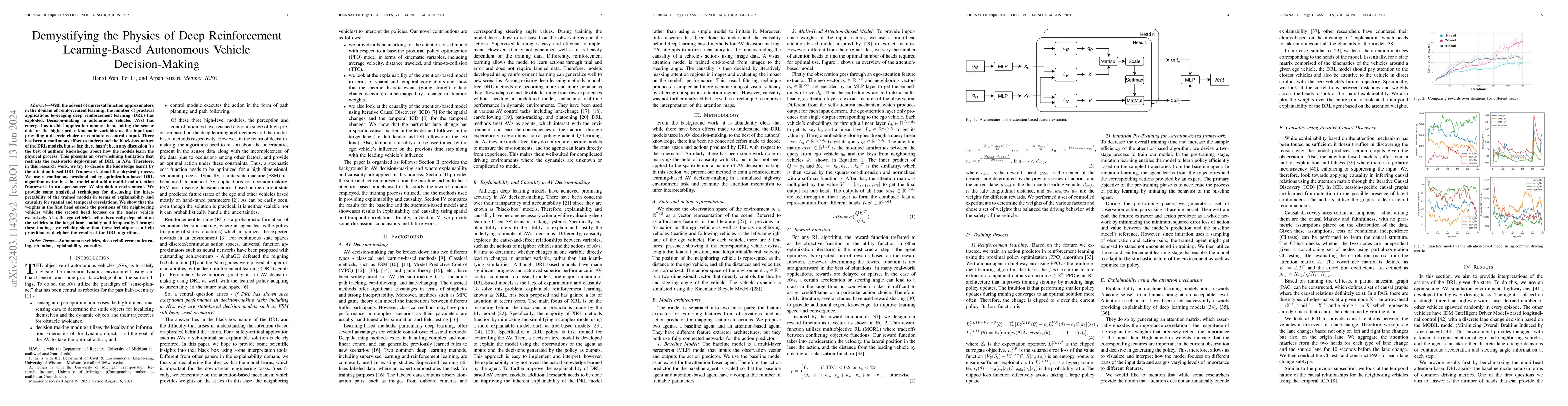 Thumbnail for Demystifying the Physics of Deep Reinforcement Learning-Based Autonomous
  Vehicle Decision-Making