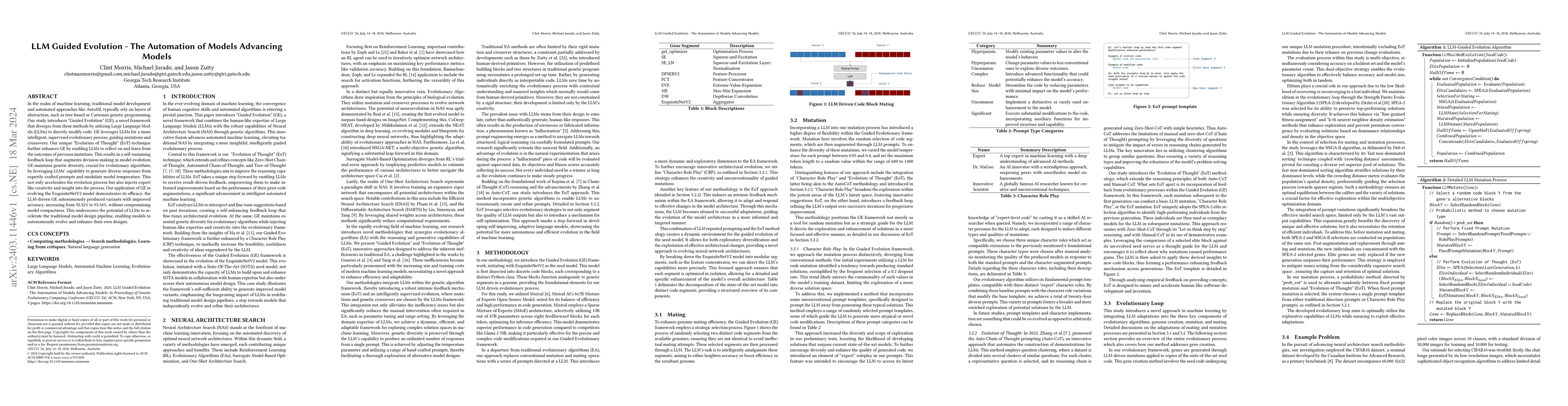 Thumbnail for LLM Guided Evolution -- The Automation of Models Advancing Models