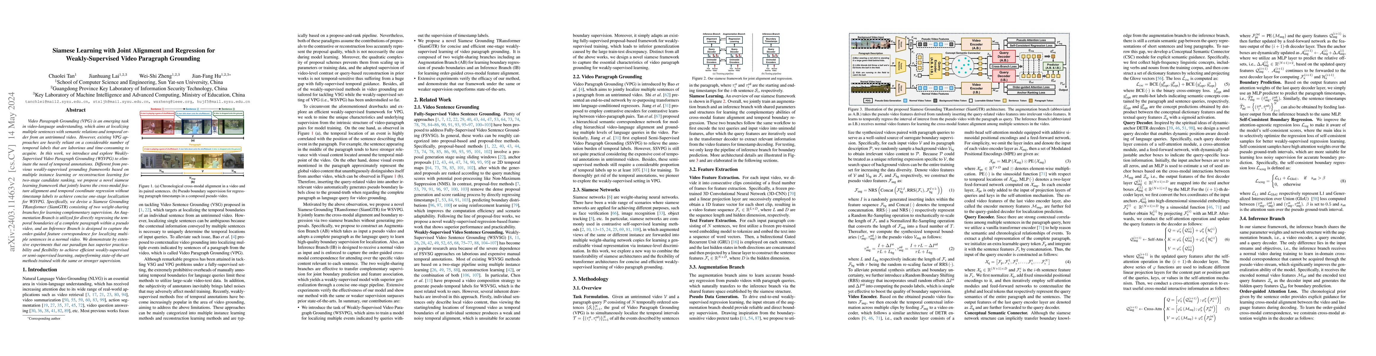 Thumbnail for Siamese Learning with Joint Alignment and Regression for
  Weakly-Supervised Video Paragraph Grounding