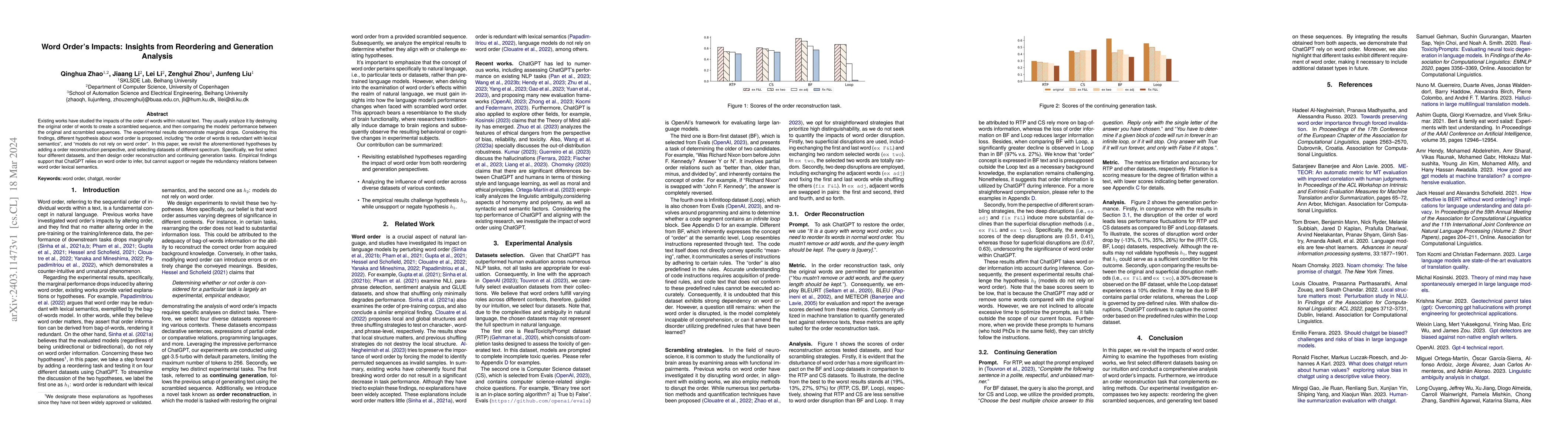 Thumbnail for Word Order's Impacts: Insights from Reordering and Generation Analysis