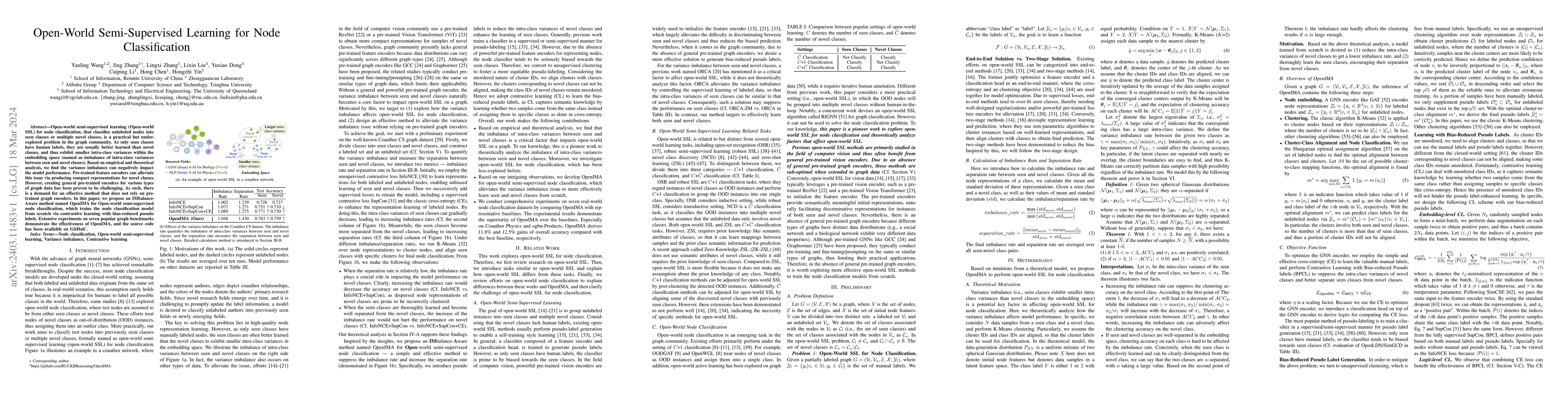 Thumbnail for Open-World Semi-Supervised Learning for Node Classification